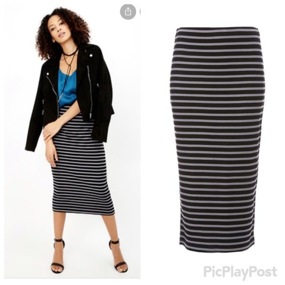 Sanctuary Metropolitan Striped Knit Pencil Skirt